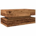 Miniatyrbillede 9 af 10: sofabord med LED-lys 90x50x40 cm gammelt trælook
