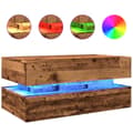 Miniatyrbillede 2 af 10: sofabord med LED-lys 90x50x40 cm gammelt trælook