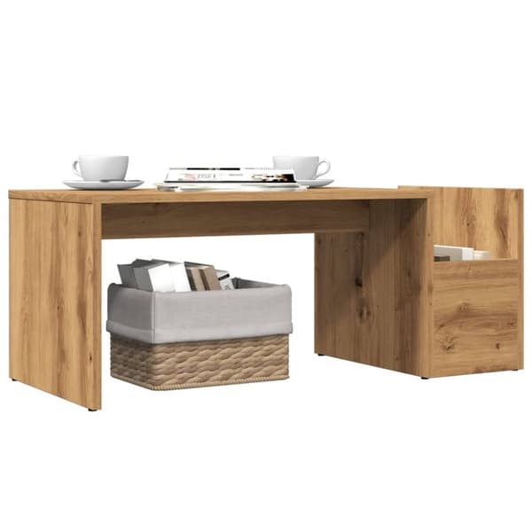 Soffbord artisian ek 90x45x35 cm konstruerat trä