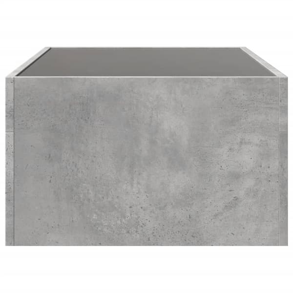 Sohvapöytä Infinity LED-valoilla betoninharmaa 90x50x30 cm