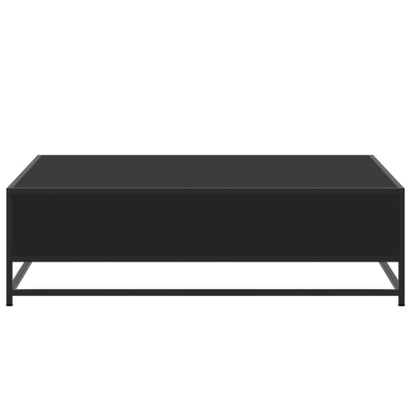 Soffbord svart 100x100x30 cm konstruerat trä och metall
