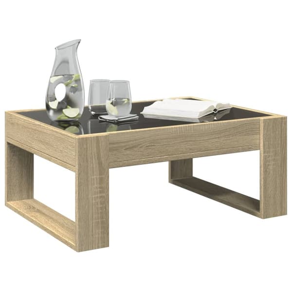 Sohvapöytä Infinity LED-valoilla Sonoma-tammi 70x53x30 cm