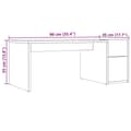 Miniatyrbillede 9 af 9: sofabord 90x45x35 cm konstrueret træ antikt træ