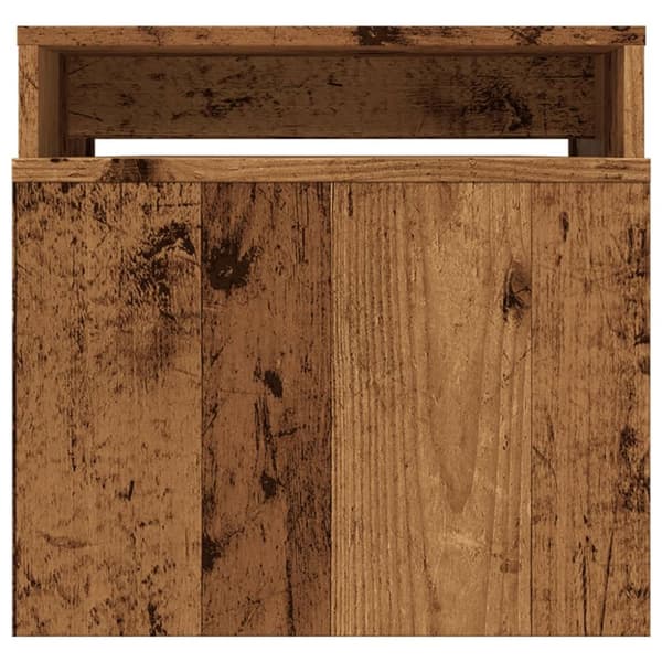 Soffbord set åldrat trä 100x48x40 cm konstruerat trä