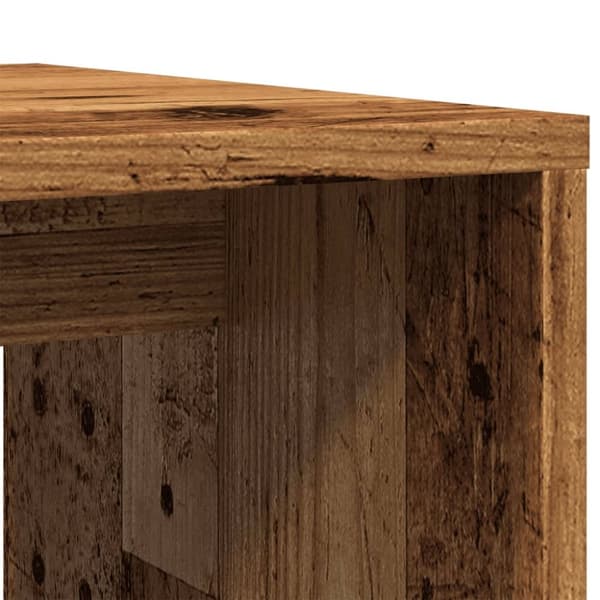 Soffbord set åldrat trä 100x48x40 cm konstruerat trä