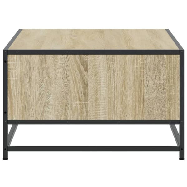 Soffbord sonoma-ek 100x57x35 cm konstruerat trä och metall