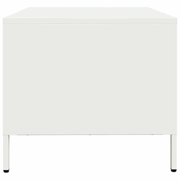 Soffbord vit 68,5x50x43,5 cm kallvalsat stål