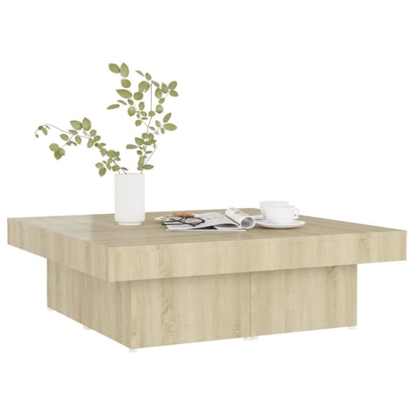 Soffbord sonoma-ek 90x90x28 cm konstruerat trä