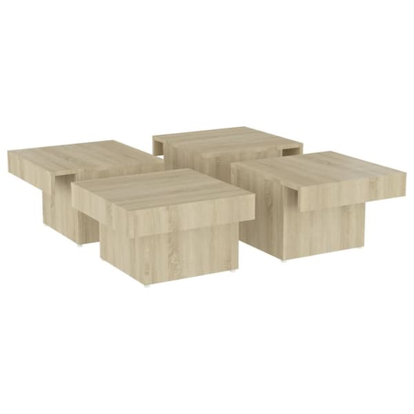 Soffbord sonoma-ek 90x90x28 cm konstruerat trä