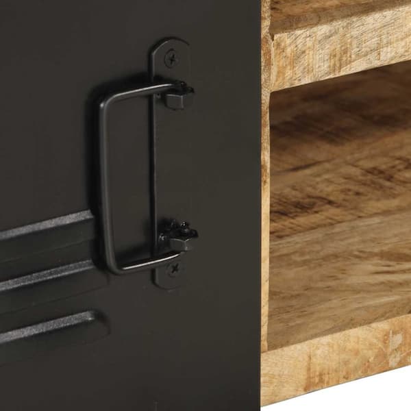 Soffbord 90x50x36 cm massivt grovt mangoträ