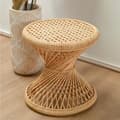 Miniatyrbillede 1 af 5: Rootz Rattan Sidebord | Sofabord | Rundt Sofabord LUHU Ø45 cm Beige