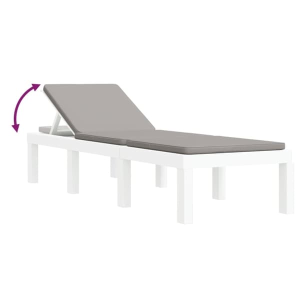 Solsäng med dynor antracit PP