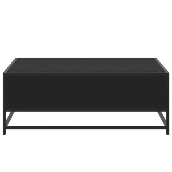 vidaXL Soffbord svart 80x80x30 cm konstruerat trä och metall