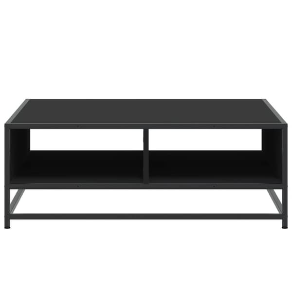 vidaXL Sohvapöytä musta 80x80x30 cm tekninen puu ja metalli