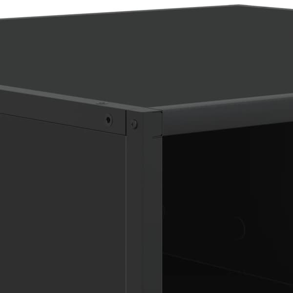 vidaXL Sohvapöytä musta 80x80x30 cm tekninen puu ja metalli
