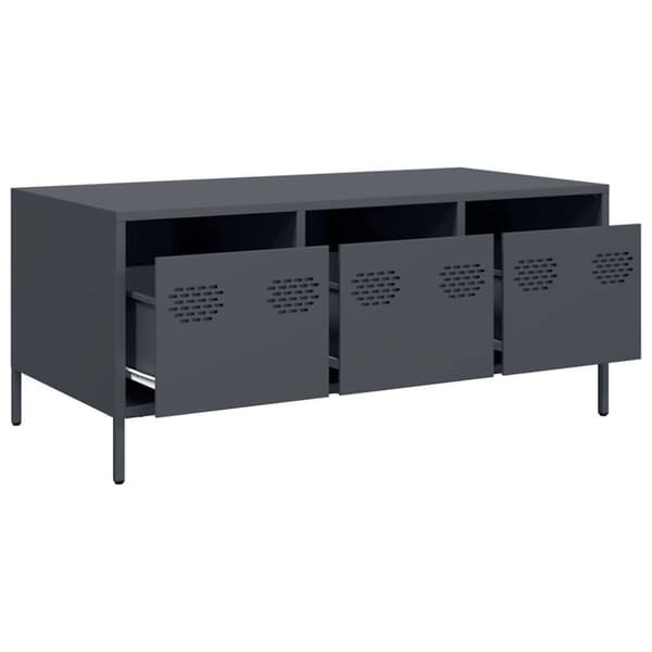 vidaXL sofabord 101,5x50x43,5 cm koldvalset stål antracitgrå