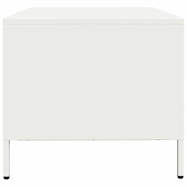 vidaXL sofabord hvid 101,5x50x43,5 cm koldvalset stål