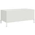 Miniatyrbillede 8 af 11: vidaXL sofabord hvid 101,5x50x43,5 cm koldvalset stål
