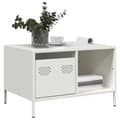 Miniatyrbillede 2 af 11: vidaXL sofabord 68,5x50x43,5 cm koldvalset stål hvid