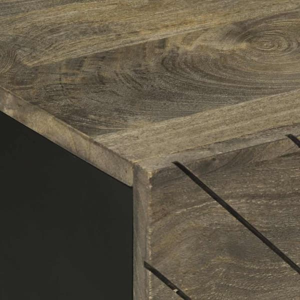vidaXL sofabord 100x54x40 cm massivt mangotræ sort