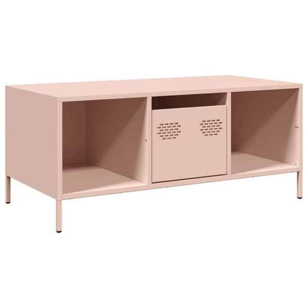 vidaXL Salongbord rosa 101,5x50x43,5 cm kaldvalset stål