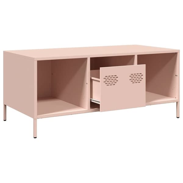 vidaXL Salongbord rosa 101,5x50x43,5 cm kaldvalset stål