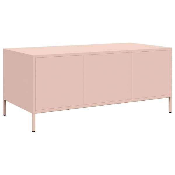 vidaXL Salongbord rosa 101,5x50x43,5 cm kaldvalset stål