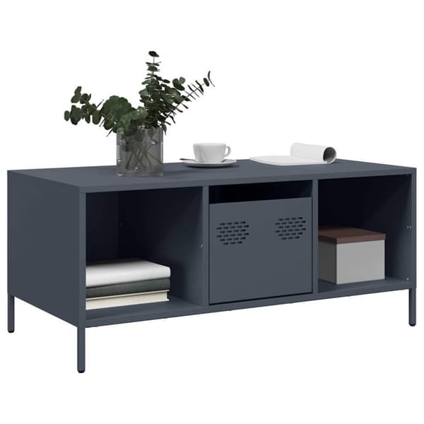 vidaXL sofabord 101,5x50x43,5 cm koldvalset stål antracitgrå