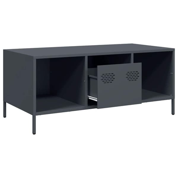 vidaXL sofabord 101,5x50x43,5 cm koldvalset stål antracitgrå