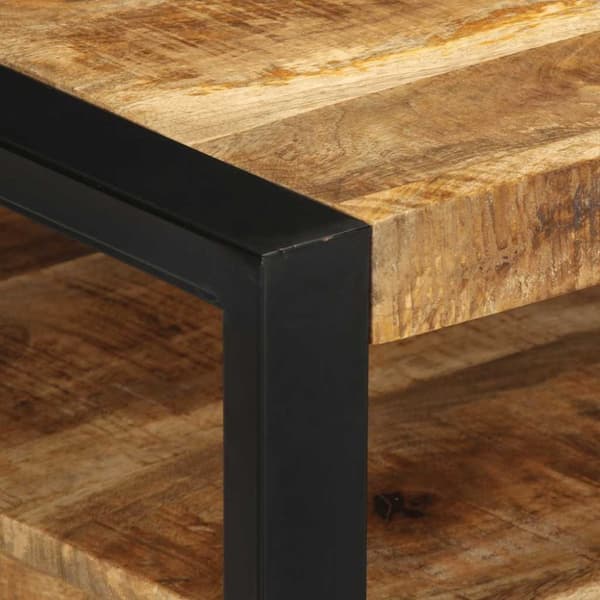 vidaXL Salongbord 90x50x36 cm grovt heltre mangotre