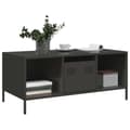 Miniatyrbillede 4 af 11: vidaXL sofabord 101,5x50x43,5 cm koldvalset stål sort