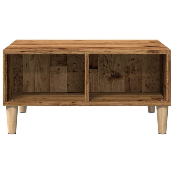 vidaXL sofabord 60x60x30 cm konstrueret træ antikt træ
