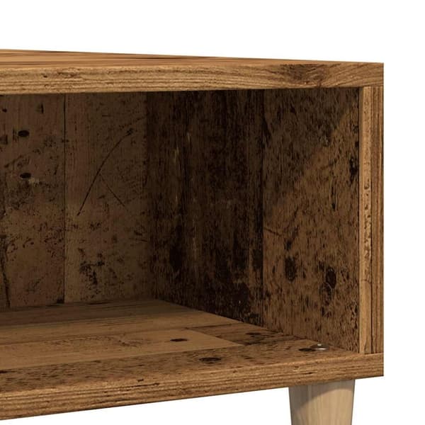 vidaXL sofabord 60x60x30 cm konstrueret træ antikt træ