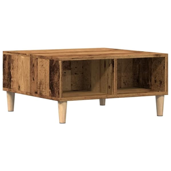 vidaXL sofabord 60x60x30 cm konstrueret træ antikt træ