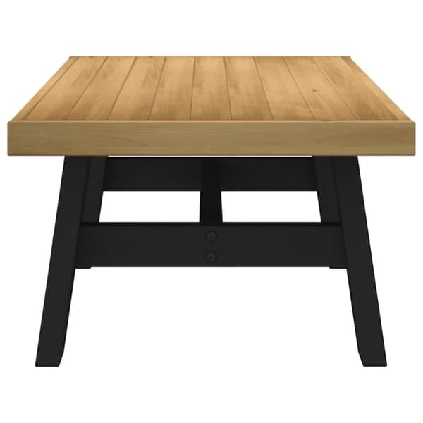 vidaXL sohvapöytä NOAIN Amuotoiset jalat 120x60x40cm massiivipuu mänty