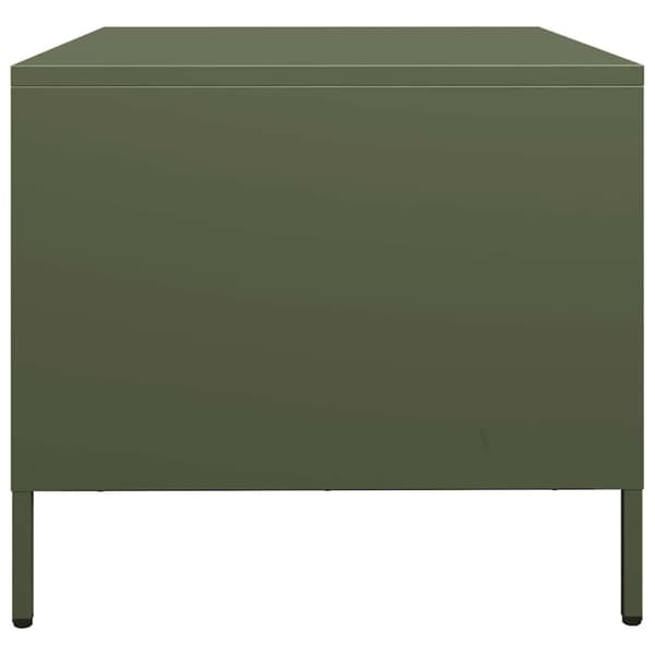vidaXL Soffbord olivgrön 68,5x50x43,5 cm kallvalsat stål