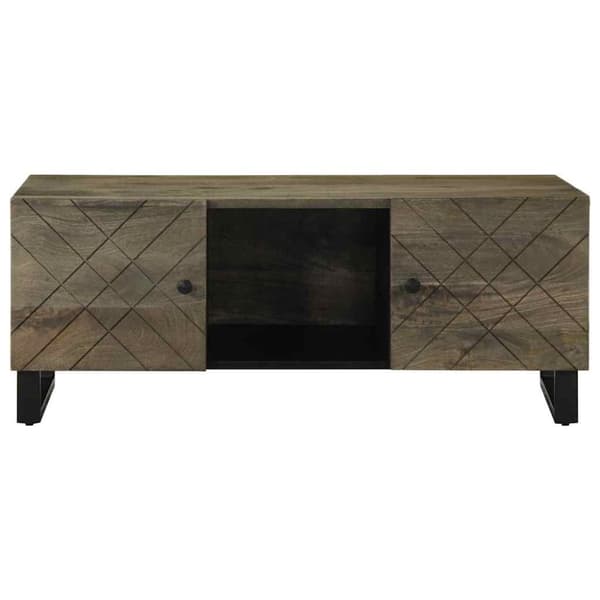vidaXL Salongbord svart 100x54x40 cm heltre mango