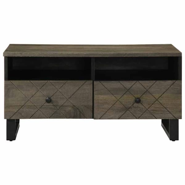 vidaXL sofabord 80x54x40 cm massivt mangotræ sort
