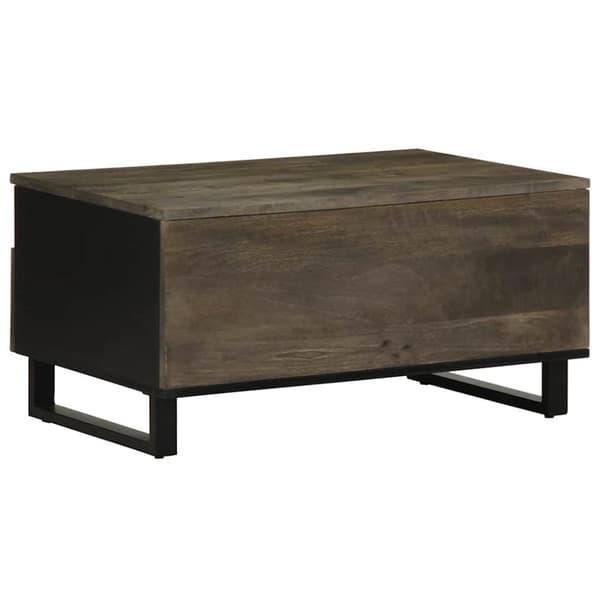 vidaXL sofabord 80x54x40 cm massivt mangotræ sort