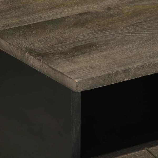 vidaXL sofabord 80x54x40 cm massivt mangotræ sort