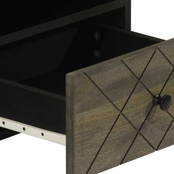 vidaXL sofabord 80x54x40 cm massivt mangotræ sort