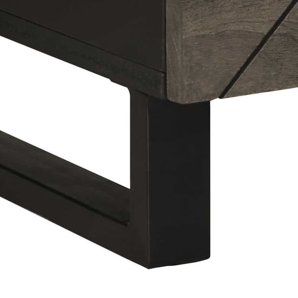 vidaXL sofabord 80x54x40 cm massivt mangotræ sort