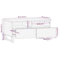 Miniatyrbillede 11 af 11: vidaXL sofabord 80x54x40 cm massivt mangotræ sort