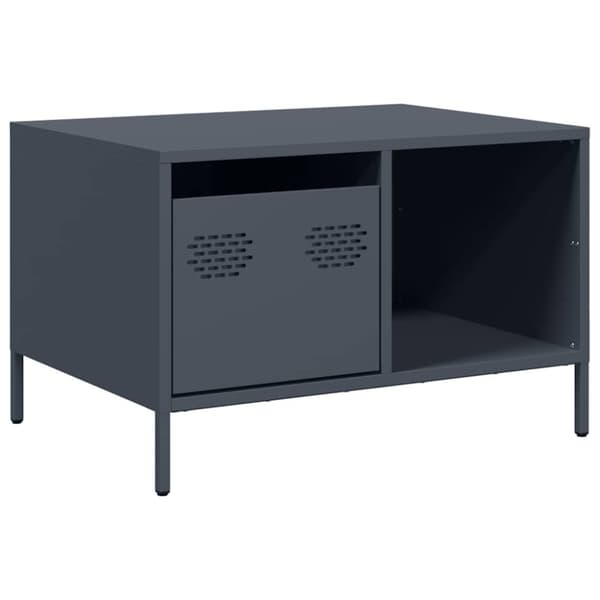 vidaXL sohvapöytä antrasiitti 68,5x50x43,5 cm kylmävalssattu teräs