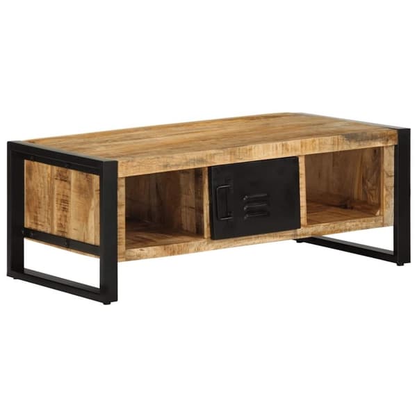 vidaXL Soffbord 90x50x36 cm massivt grovt mangoträ