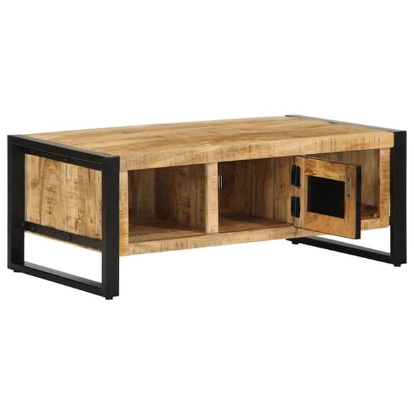 vidaXL Soffbord 90x50x36 cm massivt grovt mangoträ