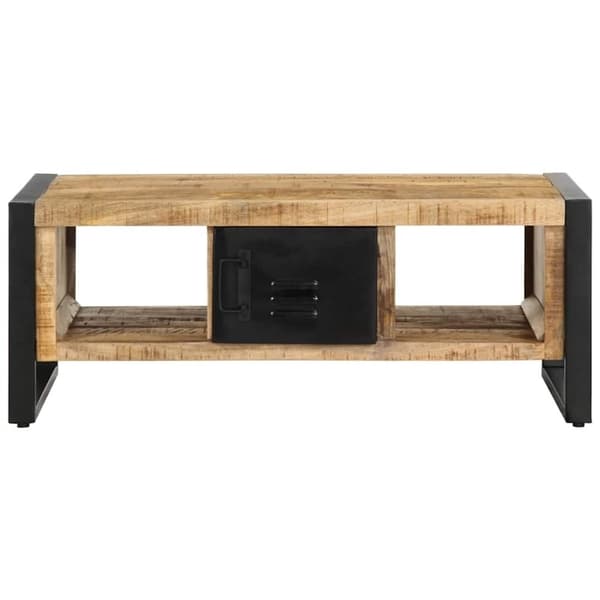 vidaXL Soffbord 90x50x36 cm massivt grovt mangoträ