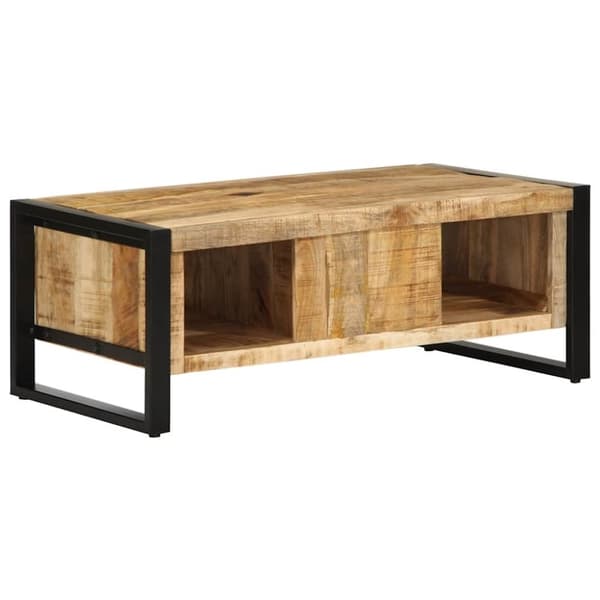 vidaXL Soffbord 90x50x36 cm massivt grovt mangoträ