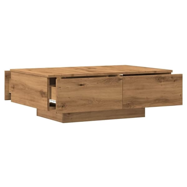 vidaXL Soffbord artisan ek 90x60x31 cm konstruerat trä