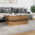 Miniatyrbilde 5 av 11: vidaXL Salongbord med LED-lys artisan eik 90x50x40 cm